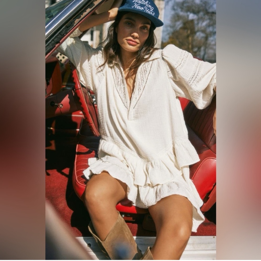 Free People Sachi Mini Dress Ivory L - Picture 2 of 10